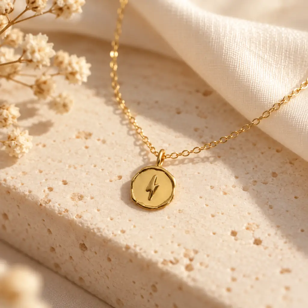 Tiny Lightening Bolt Frequency Charm by Vibe Collective