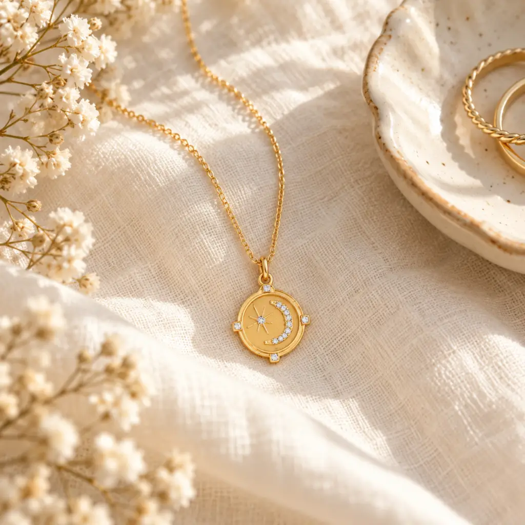 Celestial Moon and Stars Frequency Charm by Vibe Collective